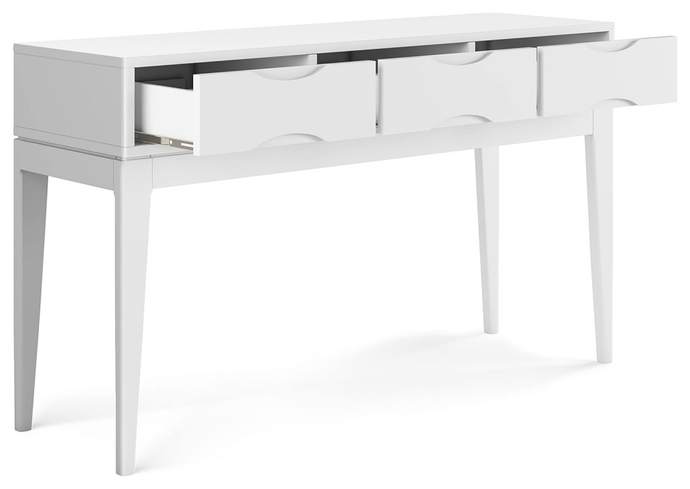 Contemporary Console Table  3 Storage Drawers With Notched Handles   Transitional   Console Tables   by Decor Love  Houzz