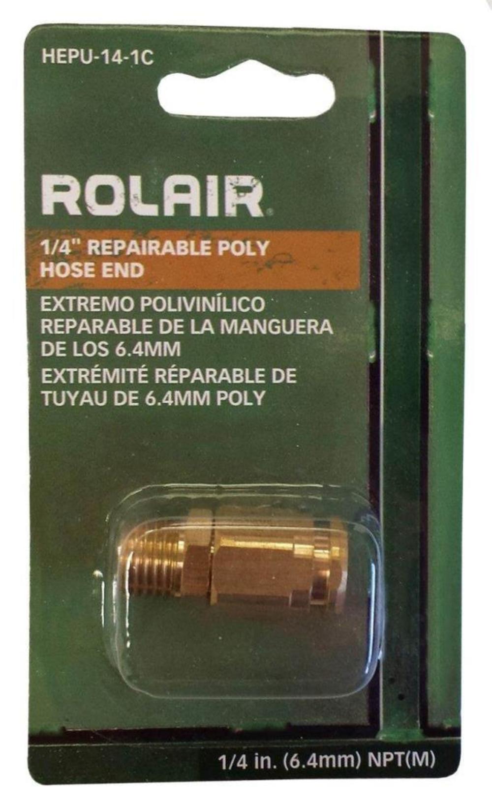 Rolair 1/4 In. Poly Hose End HEPU-14-1C from Rolair