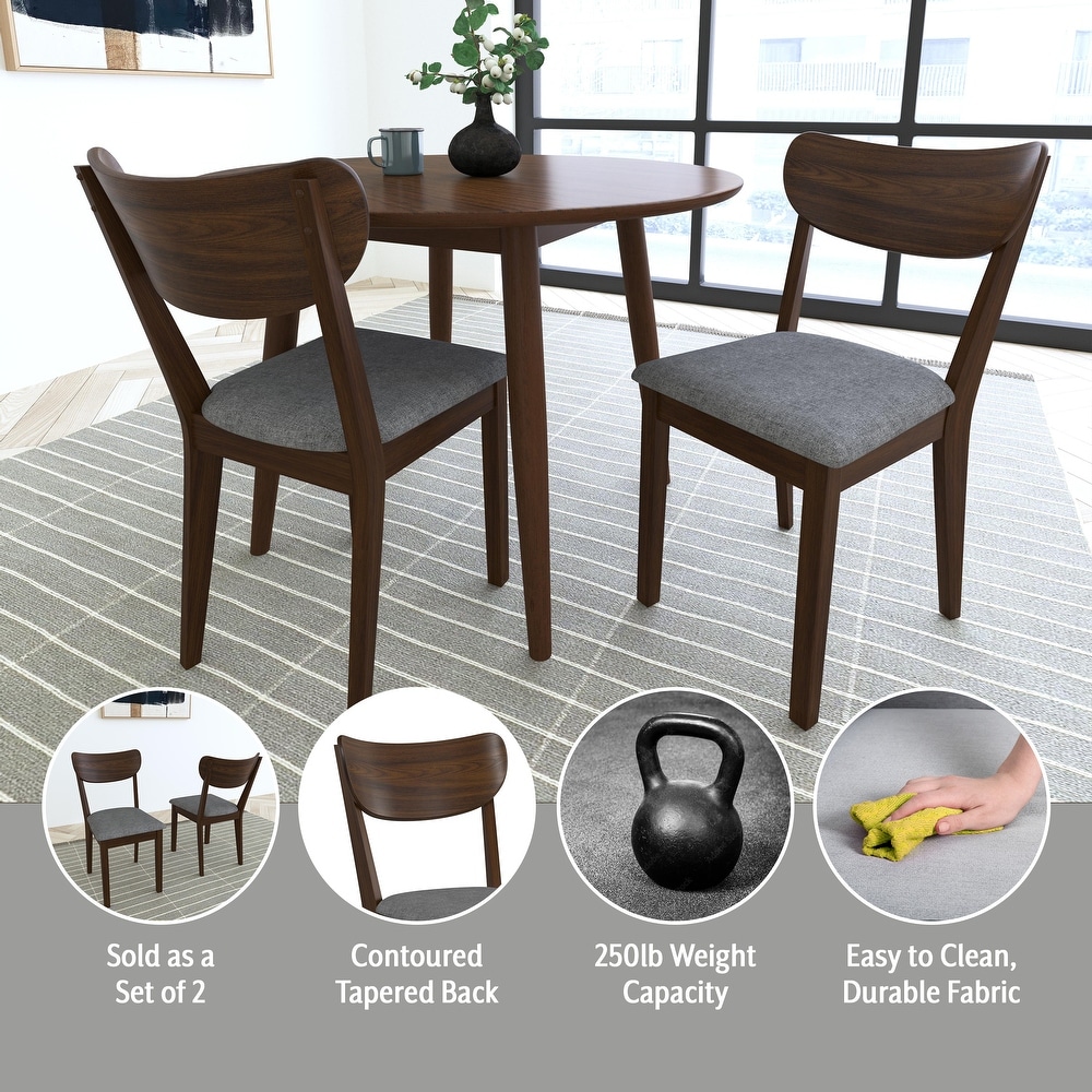 Hillsdale San Marino 5 Piece Round Wood Dining Set  Chestnut