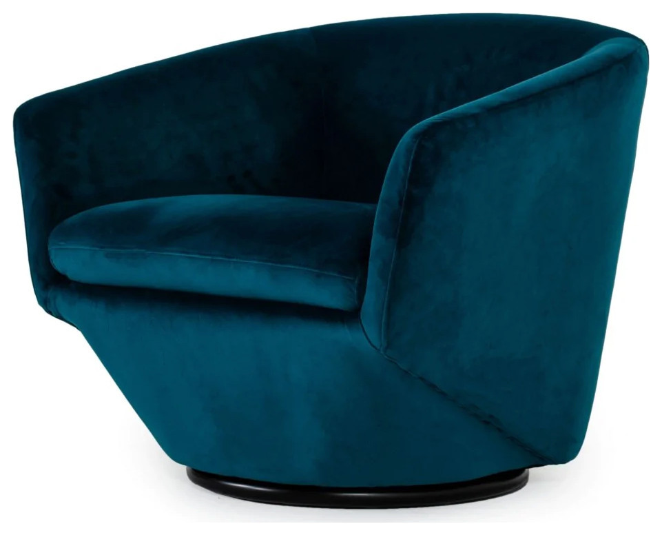 Floyd Modern Dark Teal Fabric Accent Chair   Contemporary   Armchairs And Accent Chairs   by V.S.D Furniture  Houzz