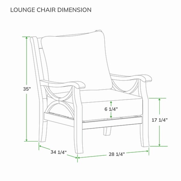 Cambridge Casual Lowell 5piece Teak Wood Outdoor Conversation Set with cushion