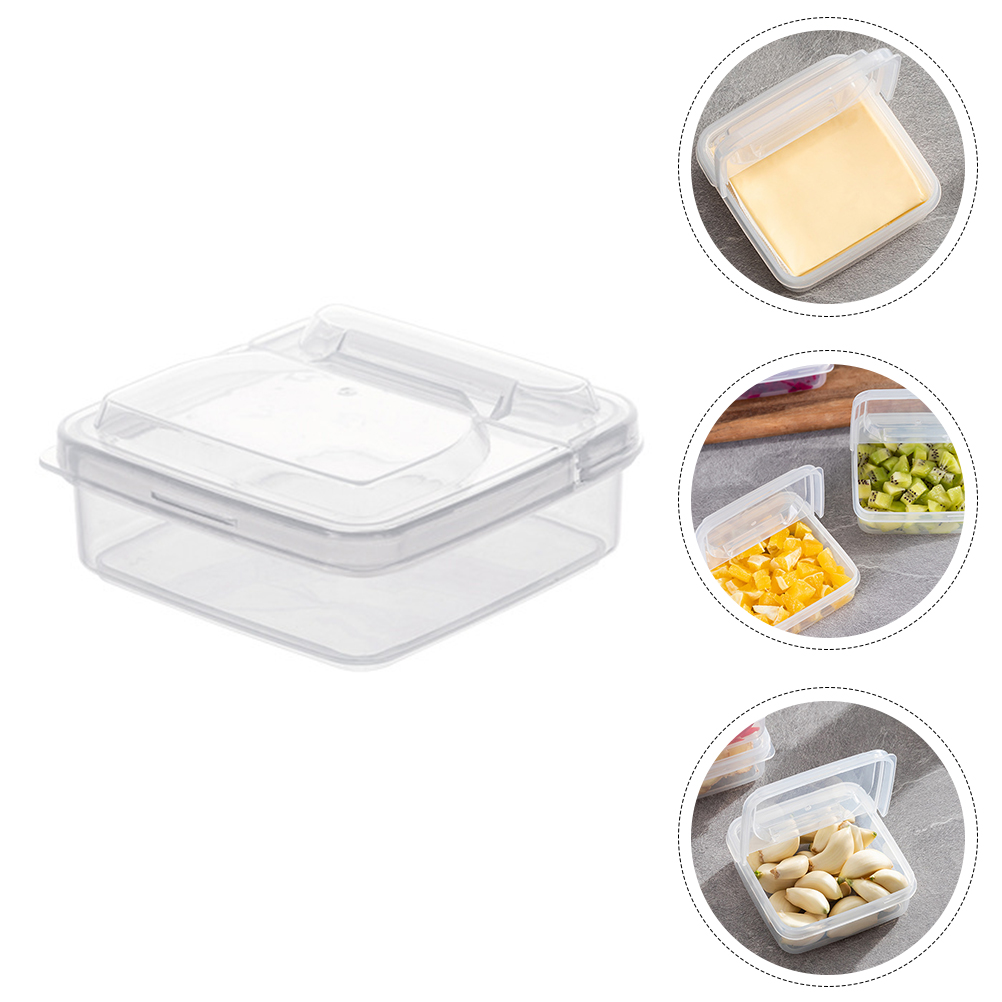 NUOLUX 2pcs Cheese Slice Cases Butter Boxes Food Serving Dishes Fresh-keeping Cases