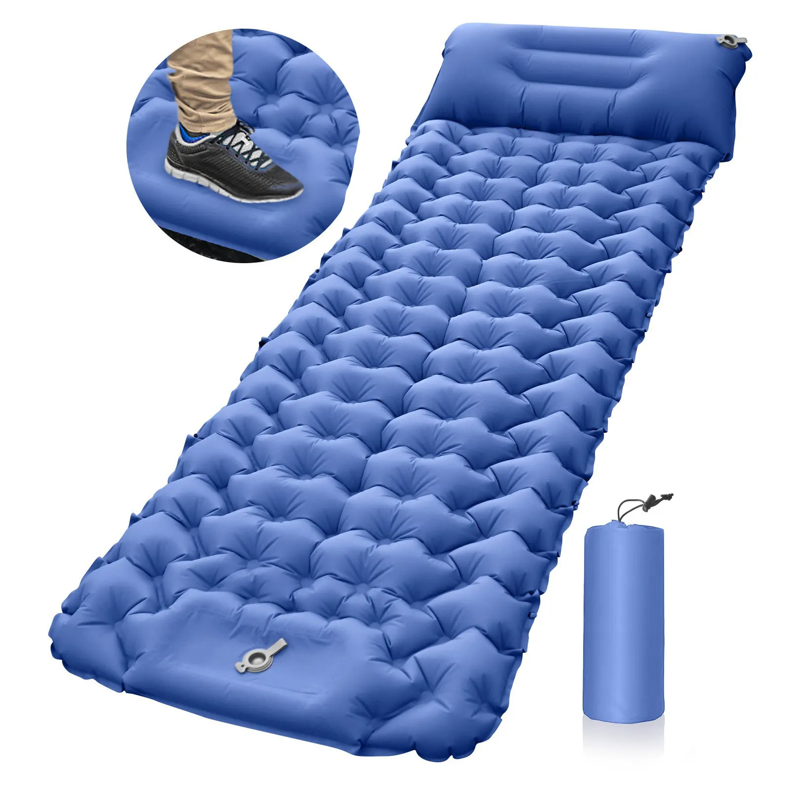 Outdoor portable inflatable mattresses sleeping pad camping inflatable footpads sleeping pad