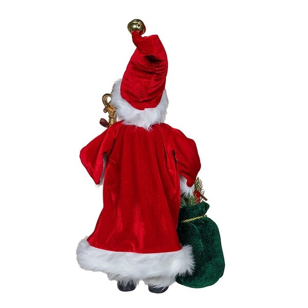 Kurt Adler 18Inch Santa with Gift Bag and Scepter Table Piece