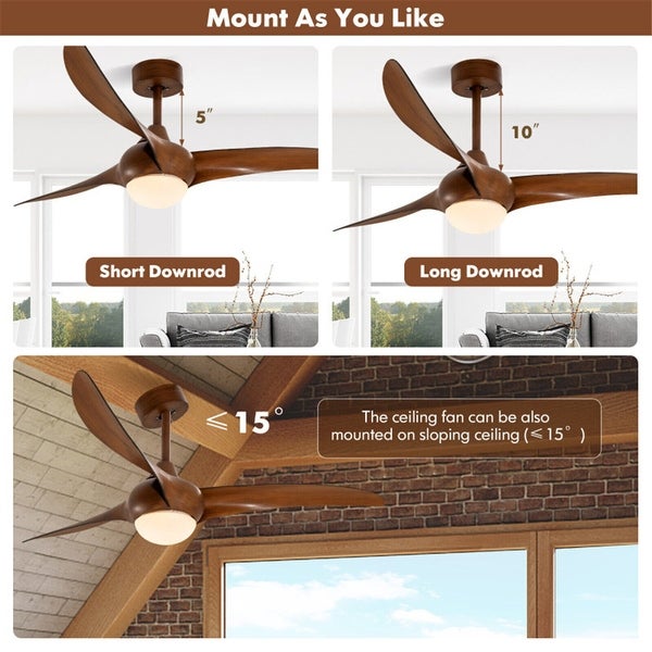 52 Inch LED Ceiling Fan with 6-Level Adjustable Speed Shopping - The Best Deals on Ceiling Fans | 38565973