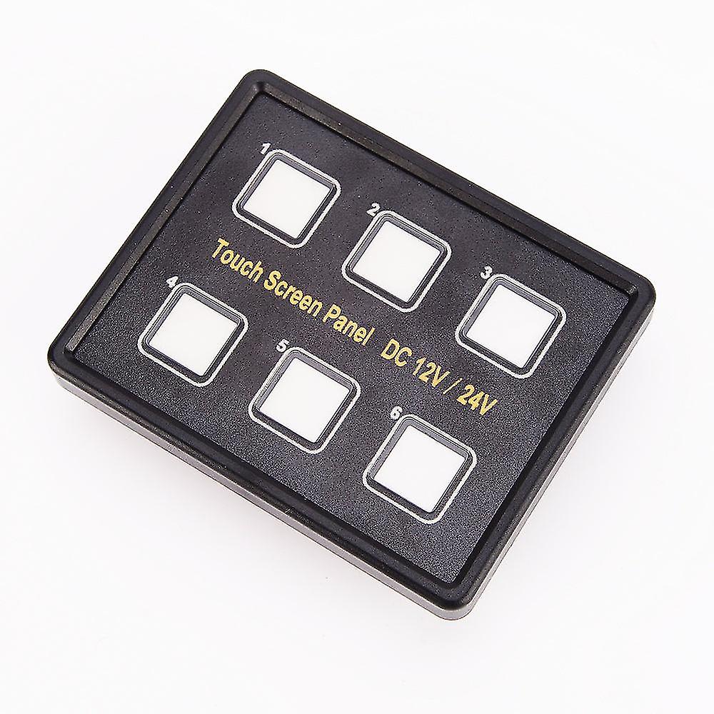 Waterproof 6 Gang Led Car Marine  Switch Panel With Circuit Breaker ，   Box