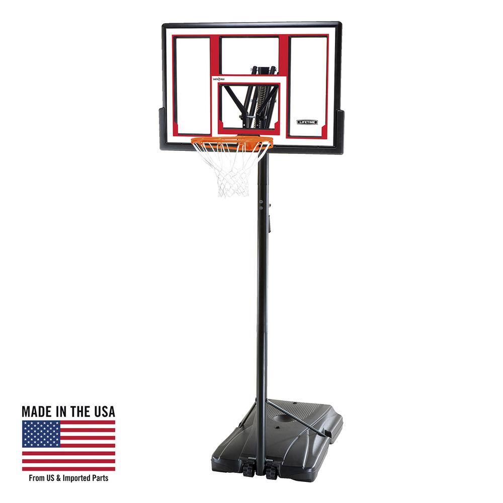 Lifetime 48 in. Polycarbonate Adjustable Portable Basketball Hoop 90491