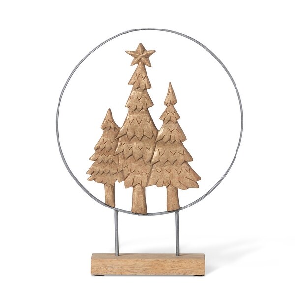 Hand Carved Christmas Tree Sculpture