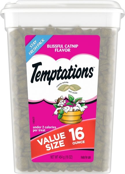 Temptations Classic Blissful Catnip Flavor Soft and Crunchy Cat Treats