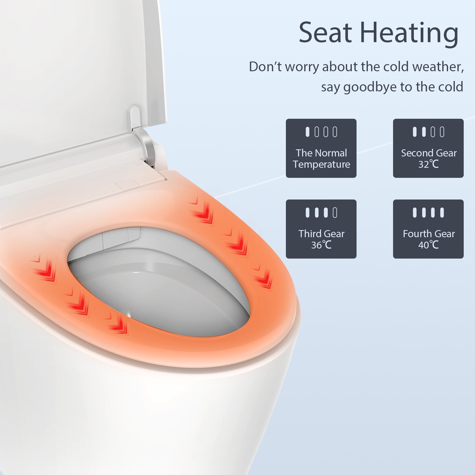 Arnagar Electric Smart Toilet Massage Washing with Multi-Function Remote Control