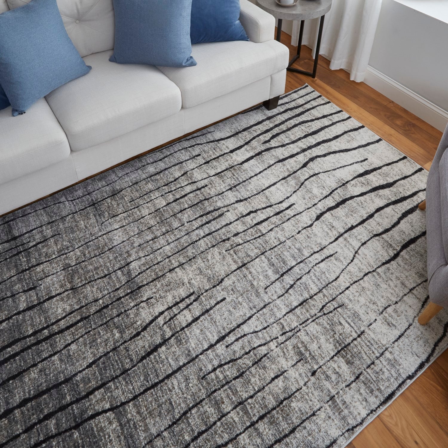 Kiba Abstract Gray/Black/Taupe Rug