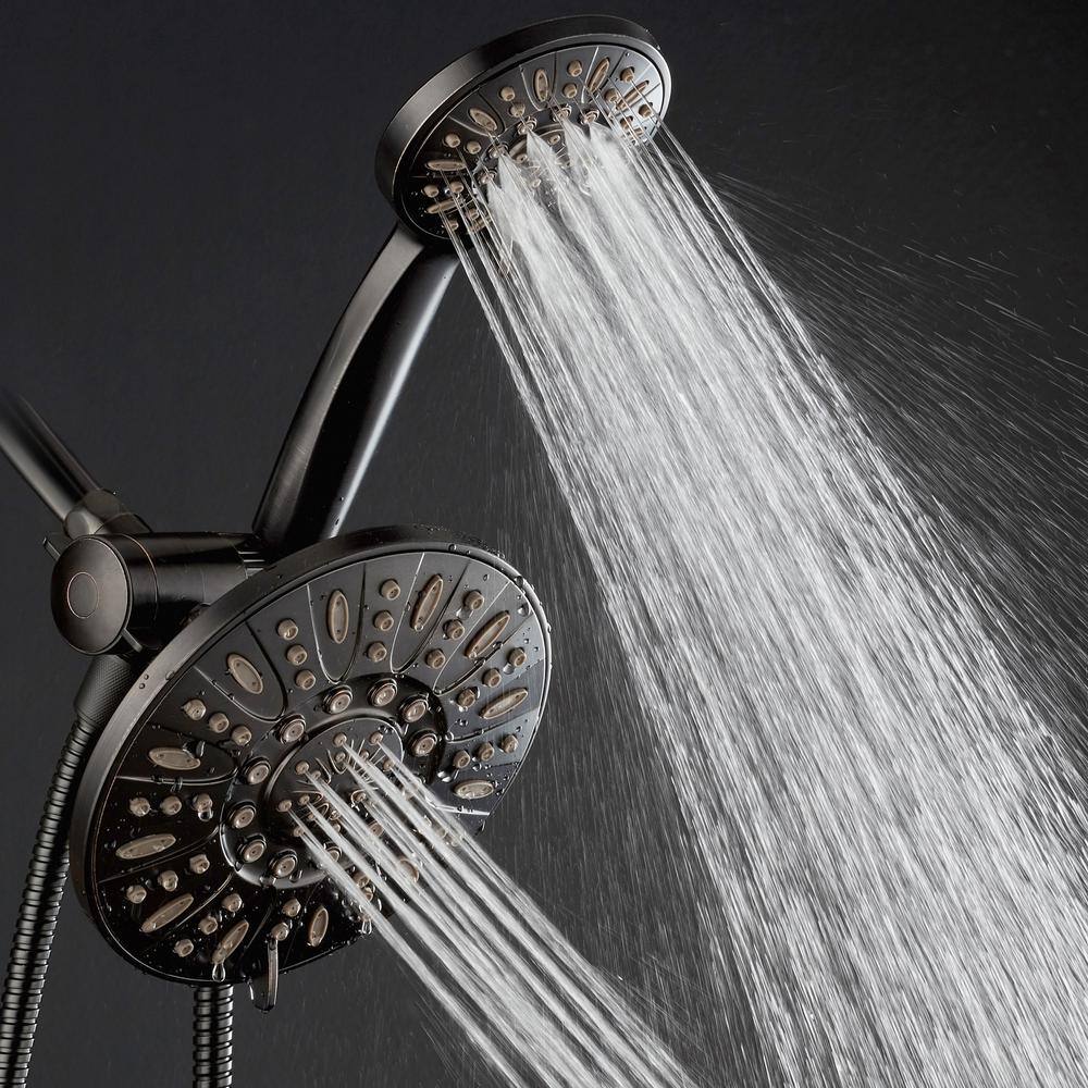 AquaDance 48-spray 7 in. Dual Shower Head and Handheld Shower Head in Oil Rubbed Bronze 9928