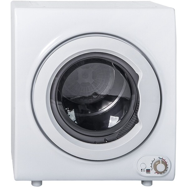 2.65 Cu.Ft Compact Laundry Dryer， 9 LBS Capacity Compact Tumble Dryer with 1400W Drying Power， Easy Control Clothes Dryer