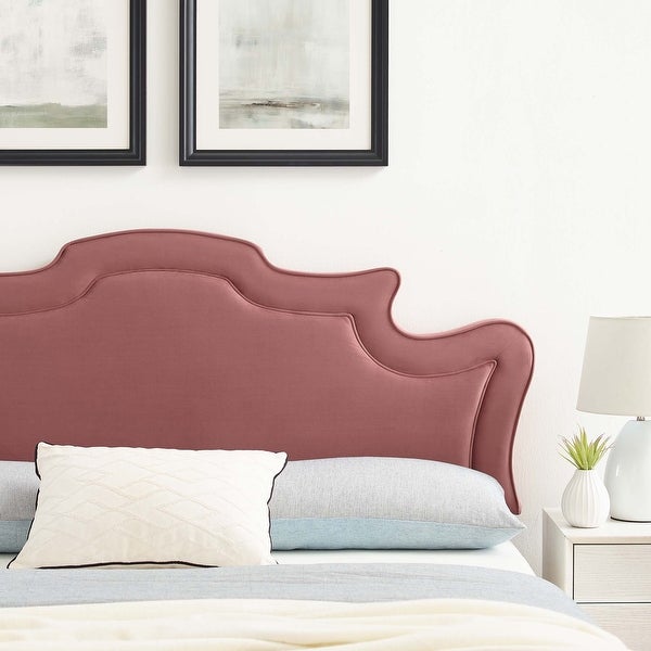 Evangeline Performance Velvet Twin Headboard - - 35485316