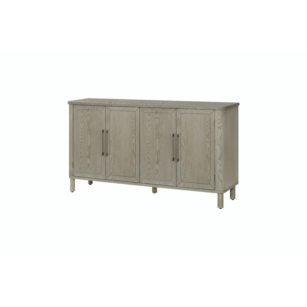 Curved Countertop Storage Cabinet with Four Doors