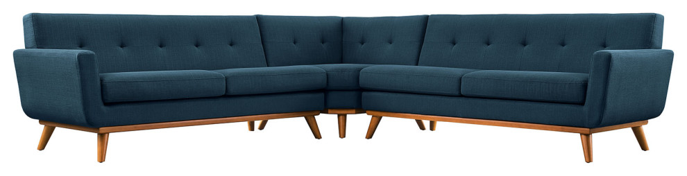Azure Engage L Shaped Sectional Sofa   Midcentury   Sofas   by PARMA HOME  Houzz