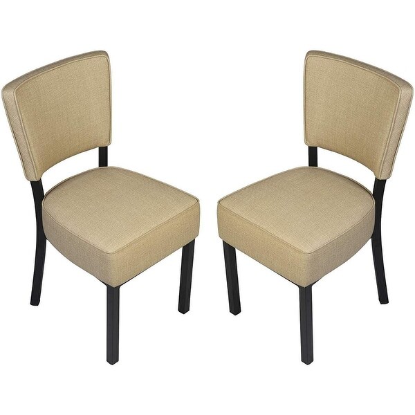 Set of 2 Classic Dining Chair， with Stainless Steel Legs - 21.5