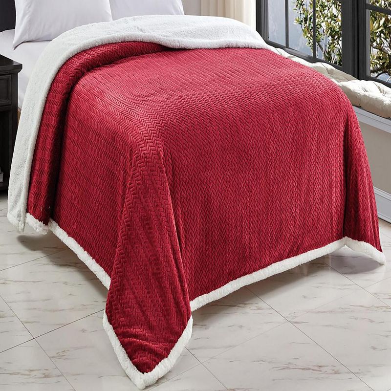 Jacquard Sherpa Soft Premium Microplush Braided Oversized All Season Blanket