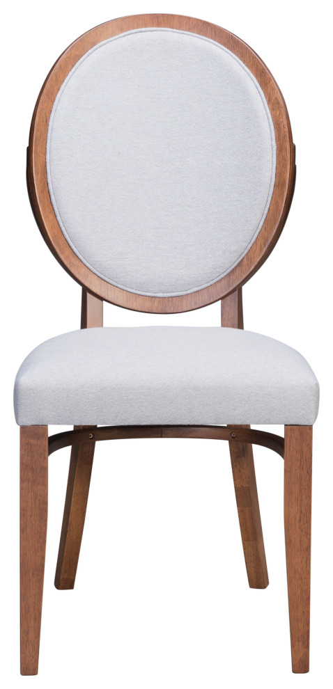 Regents Dining Chair  Set of 2  Walnut and Light Gray   Transitional   Dining Chairs   by HedgeApple  Houzz