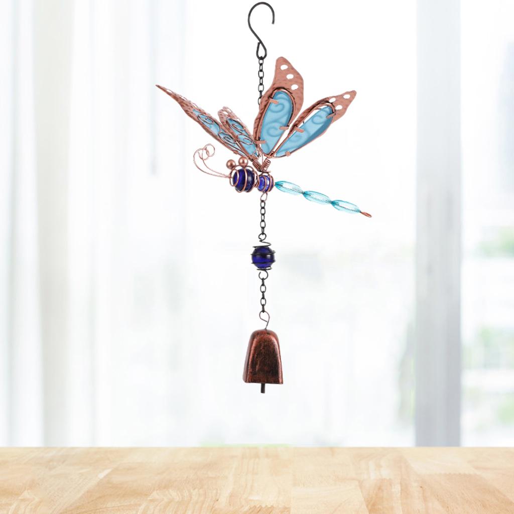 Luminous Wind Chime， Unique Outdoor Indoor Hanging Mobile Windchime， for Garden Blue Bell