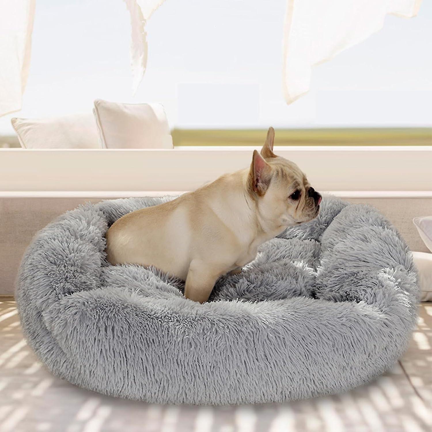 Dog Basket Rectangle Dog Cushion Plush Cat Bed， Washable Cat Cushion Plush Pet Bed Cushion Suitable Warm For Autumn Winter Use (m，beige)