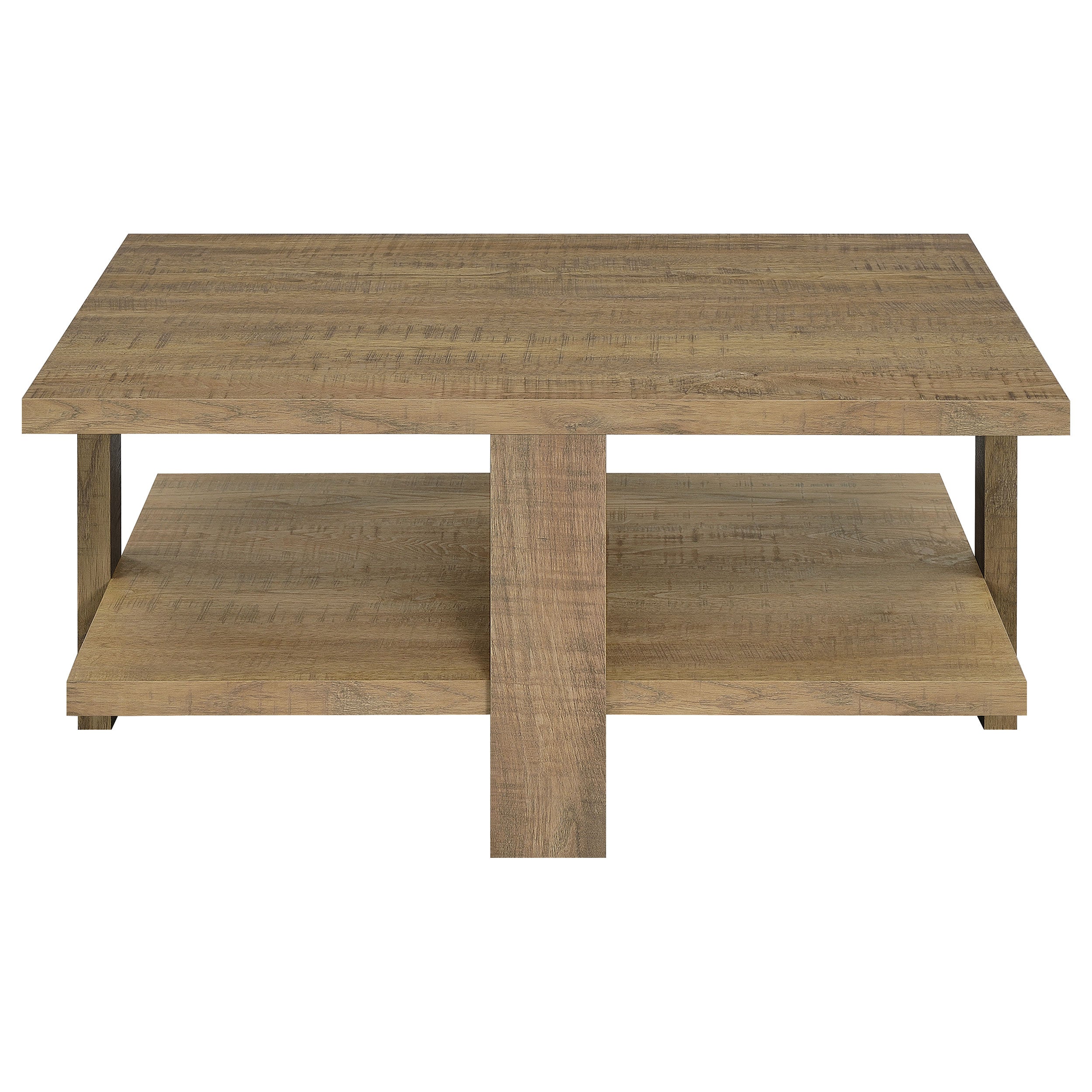 Dawn Square Engineered Wood Coffee Table With Shelf Mango-707718