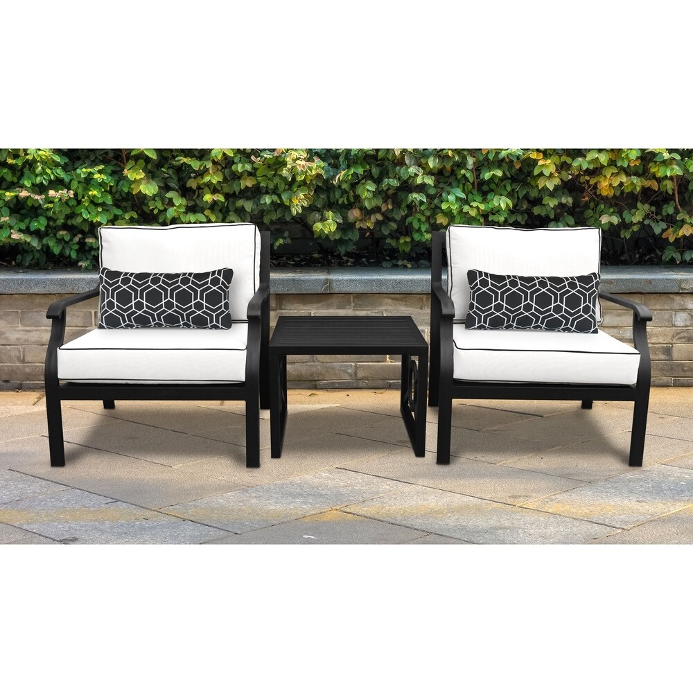 Kathy Ireland Madison Ave. 3 Piece Outdoor Aluminum Patio Furniture Set