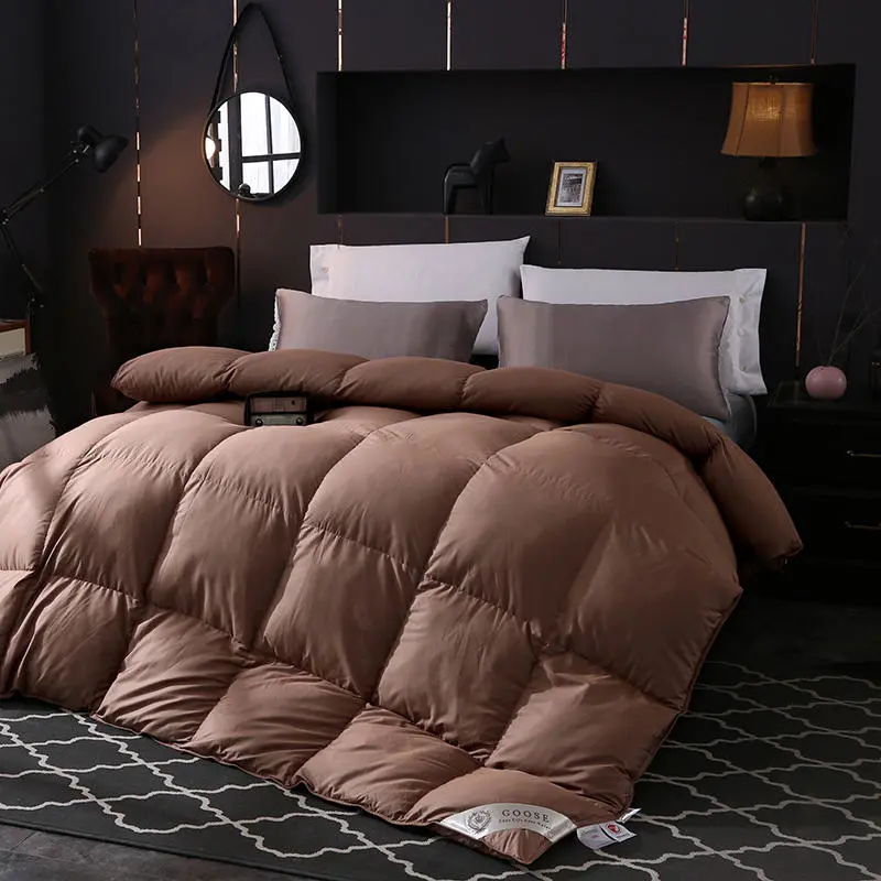 Bahiya Square Quilted Cotton Goose Down Filling Comforter