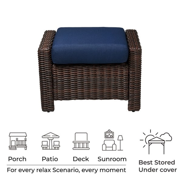 Murphy Outdoor Wicker Patio Furniture Swivel Glider Chair