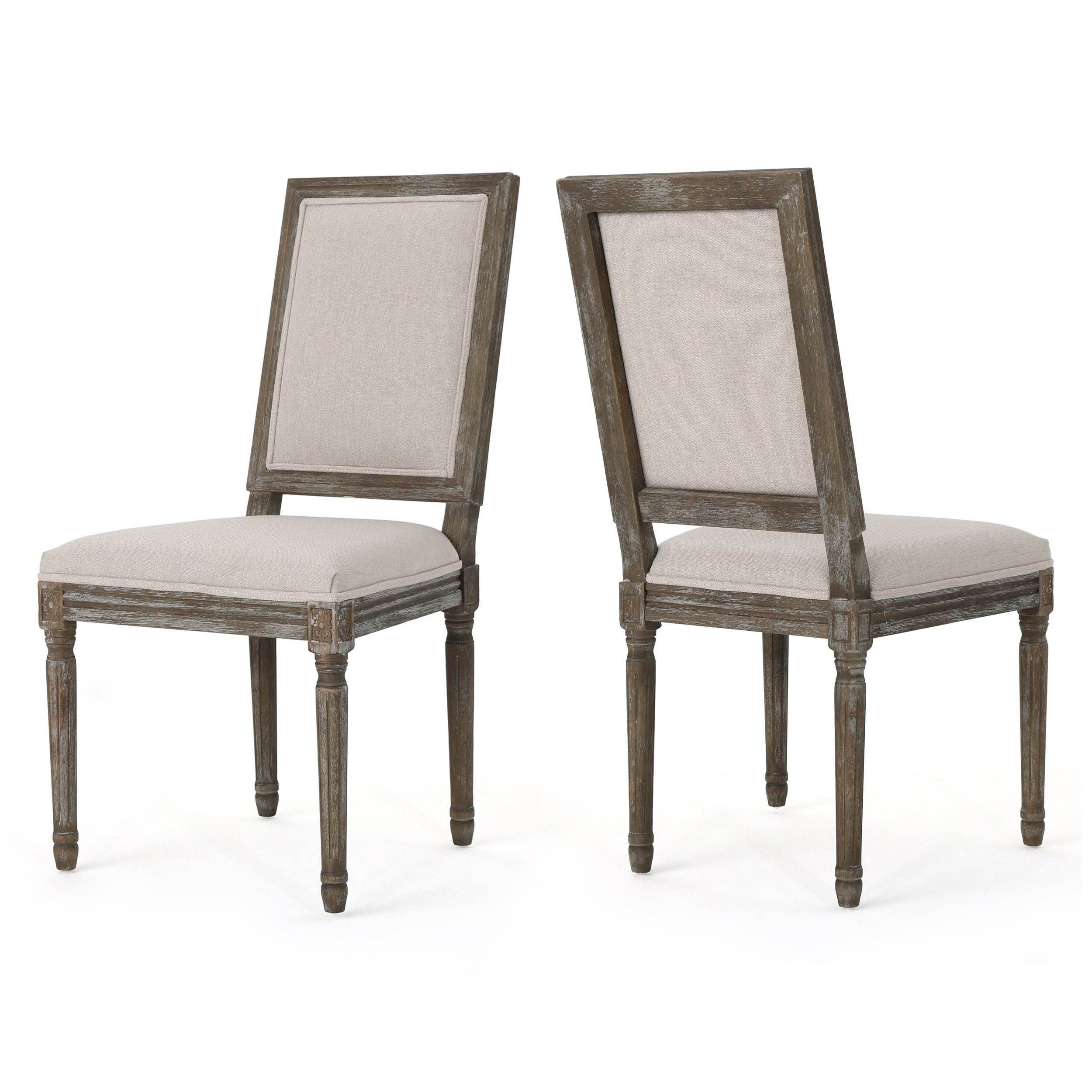 Margaret Traditional Fabric Dining Chairs (Set of 2)