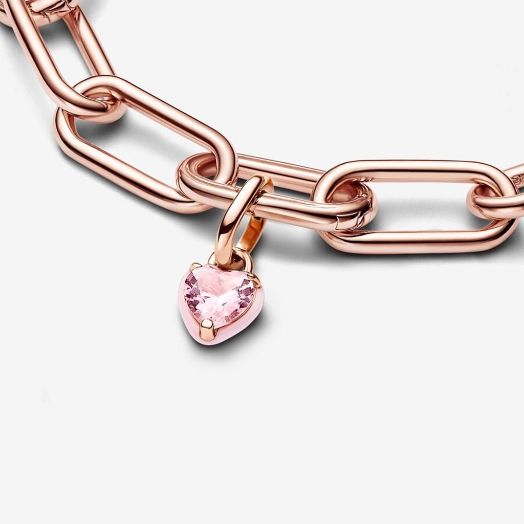 PANDORA  Pandora ME Pink Chakra Heart Mini Dangle Charm - 14k Rose gold-plated unique metal blend