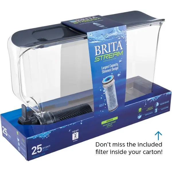 Brita Extra Large 25 Cup Filtered Water Dispenser with 1 Stream Filter