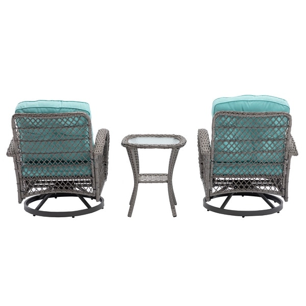 3pcs Outdoor Furniture Modern Wicker set - Overstock - 37385445