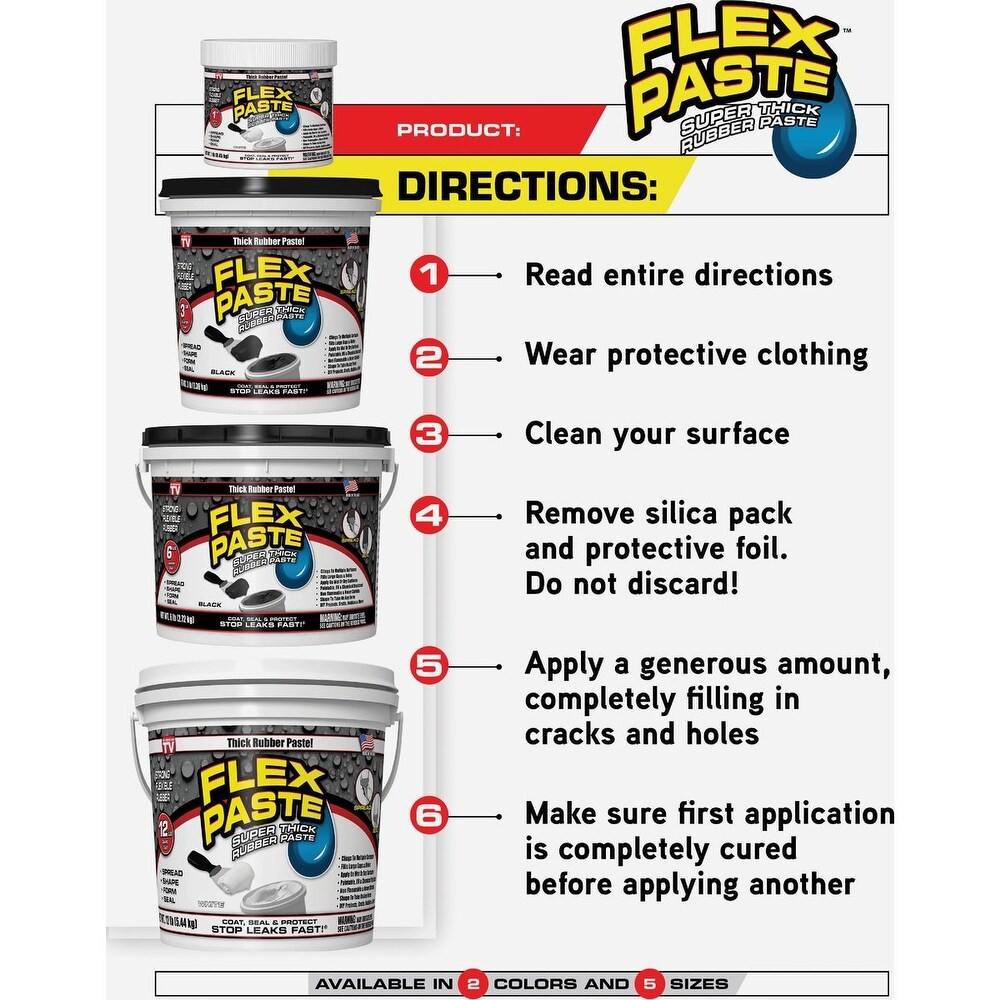 Flex Paste 1 Lb. Rubber Sealant  White   1 Each