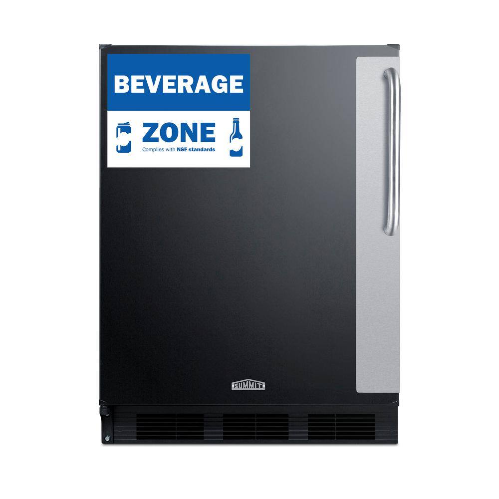 Summit Appliance 5.5 cu. ft. Commercial Refrigerator without Freezer in Black ADA Compliant FF6BK7BZADALHD