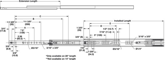 Hafele Accuride 3832EC Telescopic Easy Close Ball ...