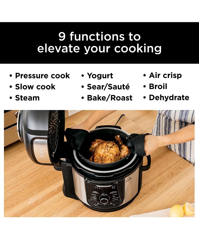 Ninja Foodi FD401 8 Qt.12-in-1 Deluxe XL Pressure Cooker Air Fryer in Stainless Steel