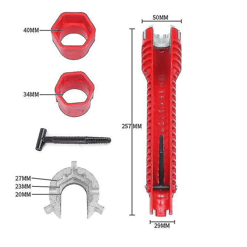 Faucet And Sink Installer8-in-1multi-purpose Wrench Plumbing Tool For Toilet Bowl/sink/bathroom/kitc