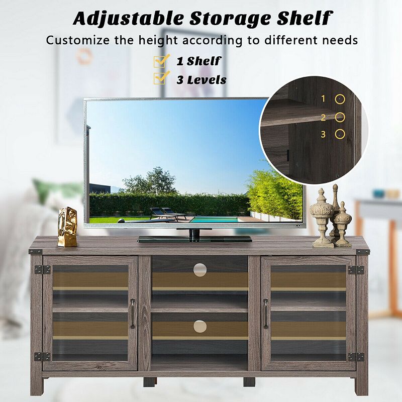 TV Stand Entertainment Center for TVs up to 65 Inch with Storage Cabinets