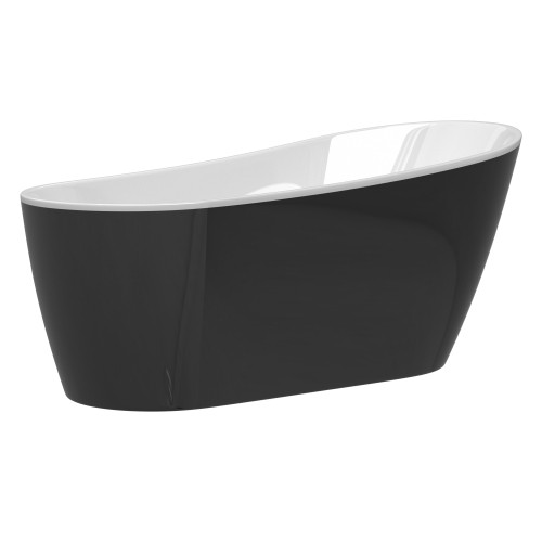 Acrylic Freestanding Soaking Bathtub 55 black W54...