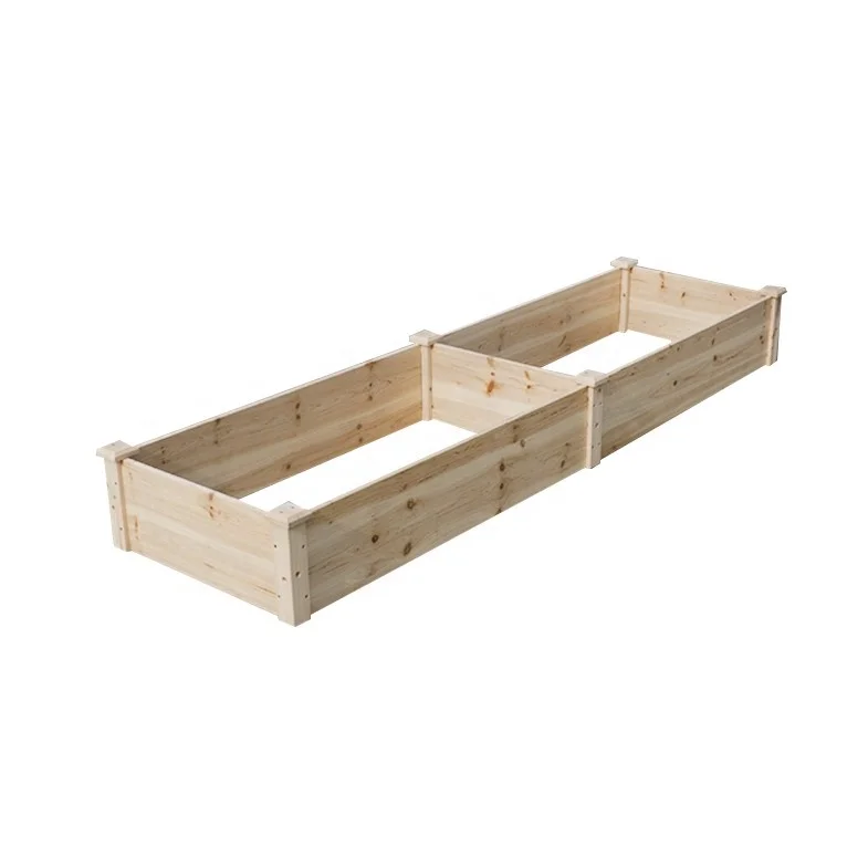 Factory direct supply vegetable raised garden bed planter box wooden raised garden bed