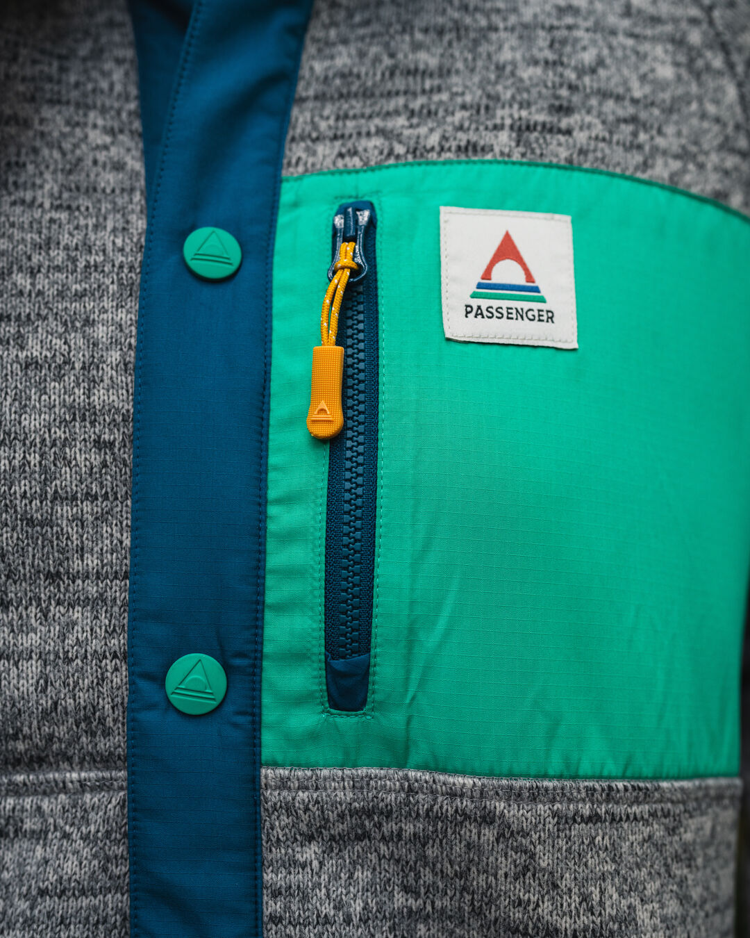 Amber Recycled Polartec® Fleece - Grey Marl