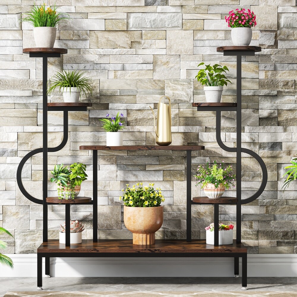 8 tier Metal Plant Stand  Large Tall Plant Shelf for Potted Plants