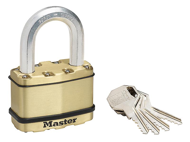 Master Lock Excell Brass Finish 64mm Padlock 5-Pin - 38mm Shackle MLKM15BLF