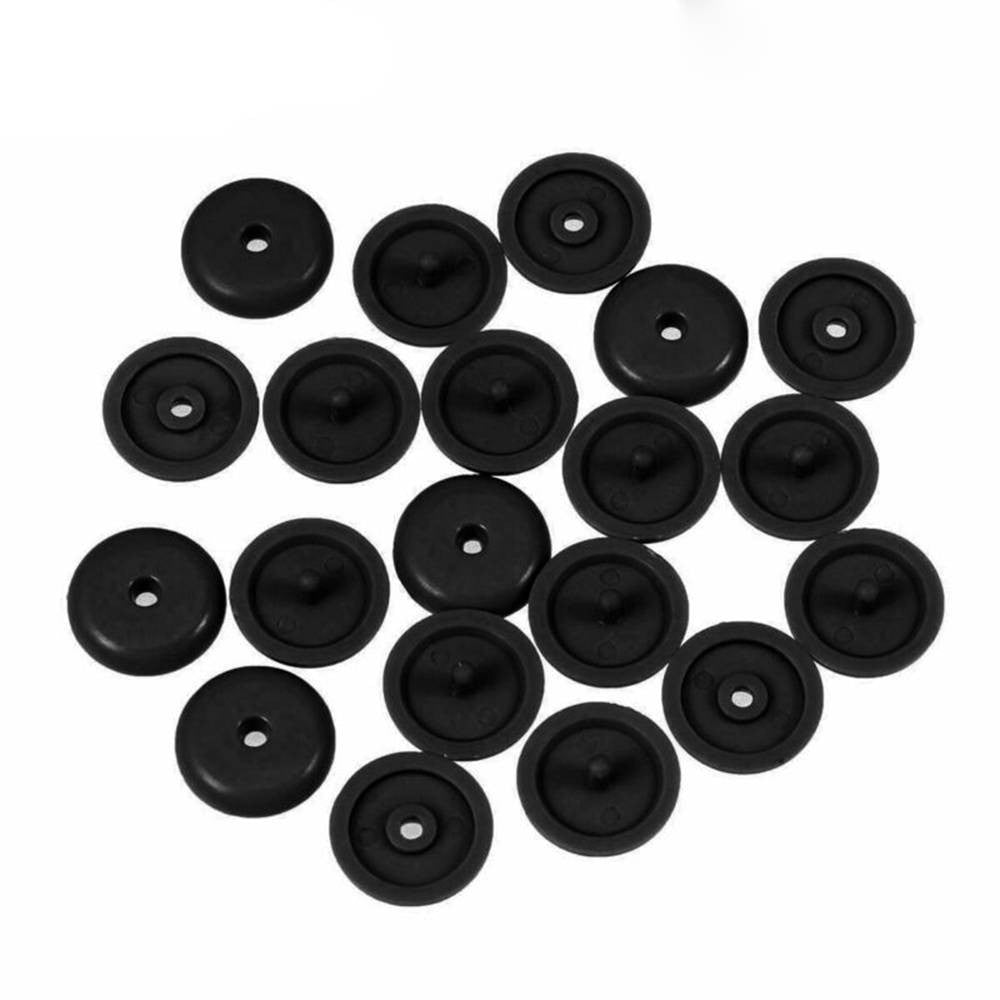 20 Pairs Seat Belt Button Buckle Stop - Universal Fit Stopper Kit Black