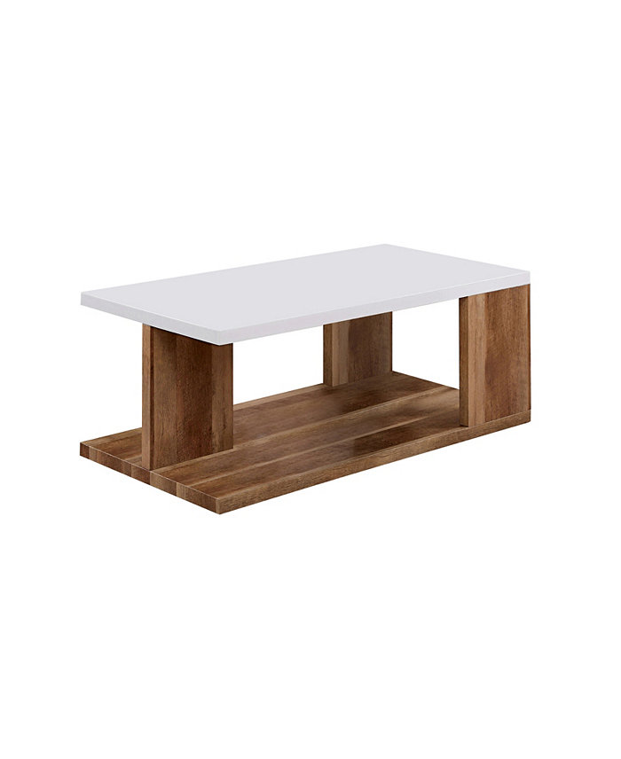 Furniture of America Matched Open Shelf Coffee Table