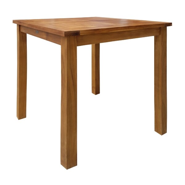 Chic Teak Seville Outdoor Teak Wood Patio Counter Height Bistro Table