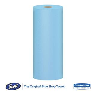 Scott Shop Towels Standard Roll 10.4 x 11 Blue (55 Sheets per Roll 30 Rolls per Carton) KCC75130