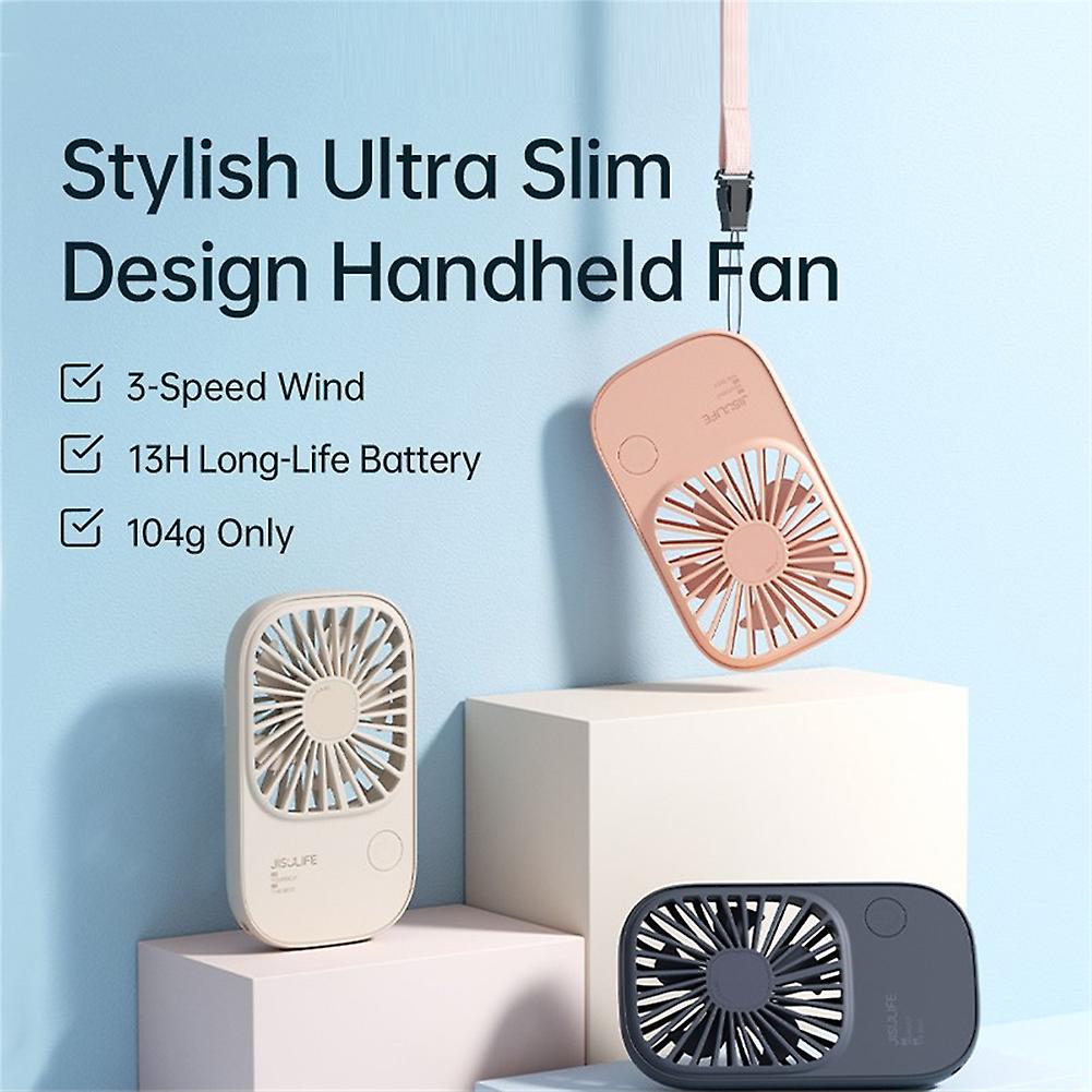 Handheld Fan With Anti Slip Pad With Lanyard Summer Desk Fan Portable Makeup