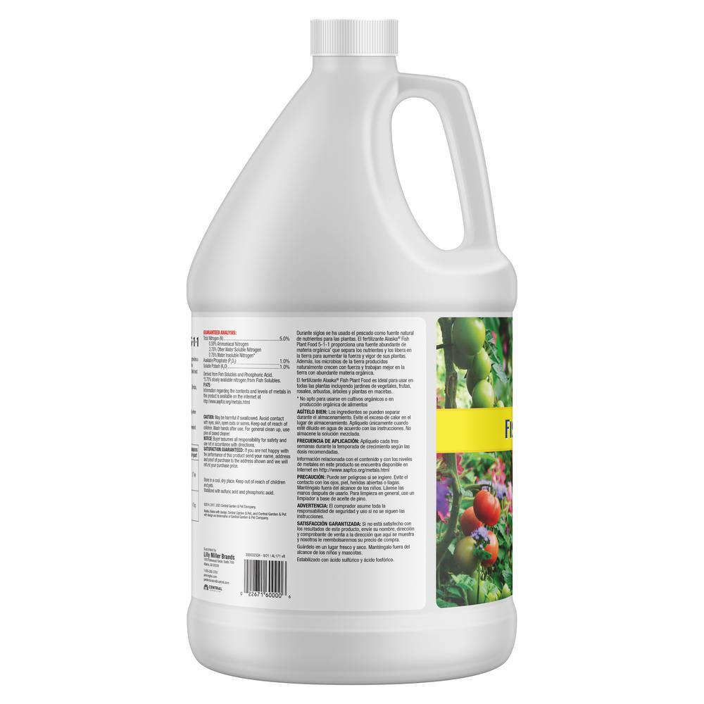 Alaska 1 Gal. Organic Gardening Liquid Fish Emulsion Fertilizer 5-1-1 100099249